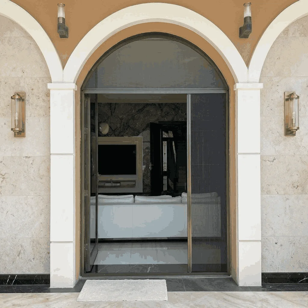 Fly screen for windows installed in a Dubai apartment